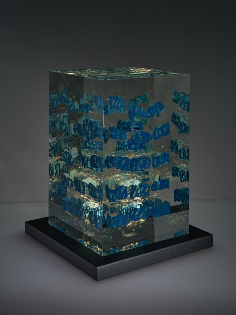 Glas Skulptur, Glas Art, Kunstglas, Original Kristall Kunstglas, Artglass, Glasobjekt, glass object, glass with light, glass sculptur