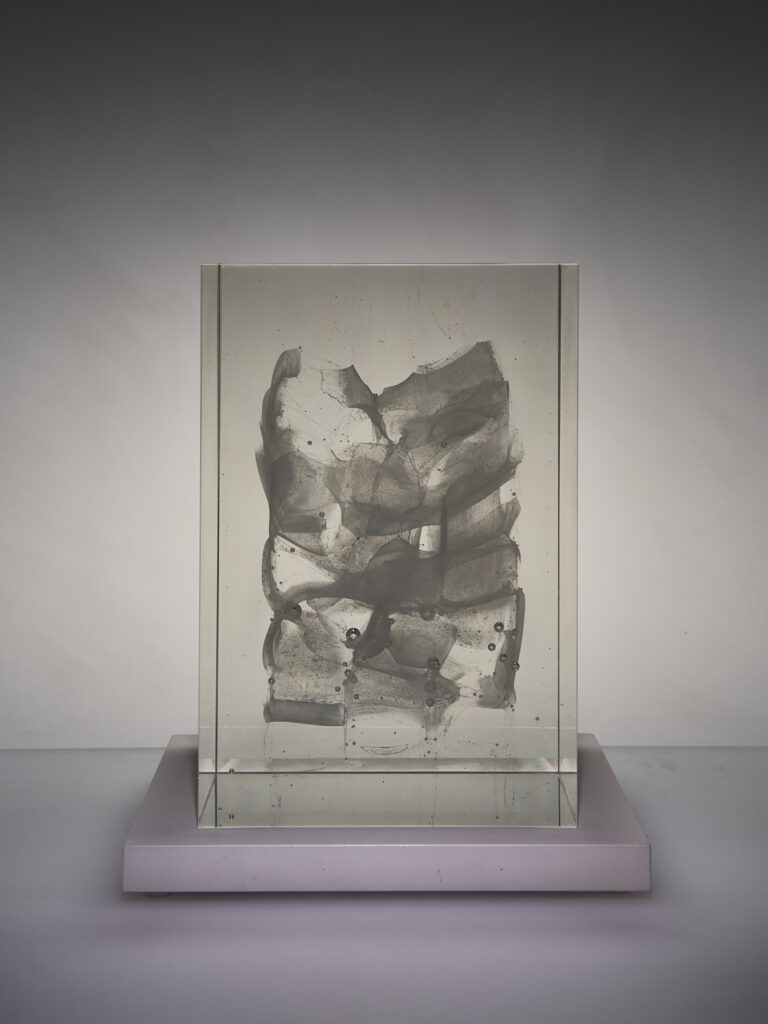 Glas Skulptur, Glas Art, Kunstglas, Original Kristall Kunstglas, Artglass, Glasobjekt, glass object, glass with light, glass sculptur