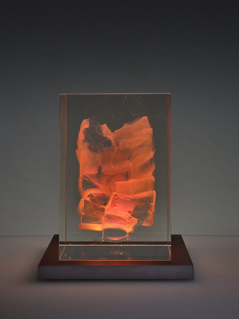 Glas Skulptur, Glas Art, Kunstglas, Original Kristall Kunstglas, Artglass, Glasobjekt, glass object, glass with light, glass sculptur