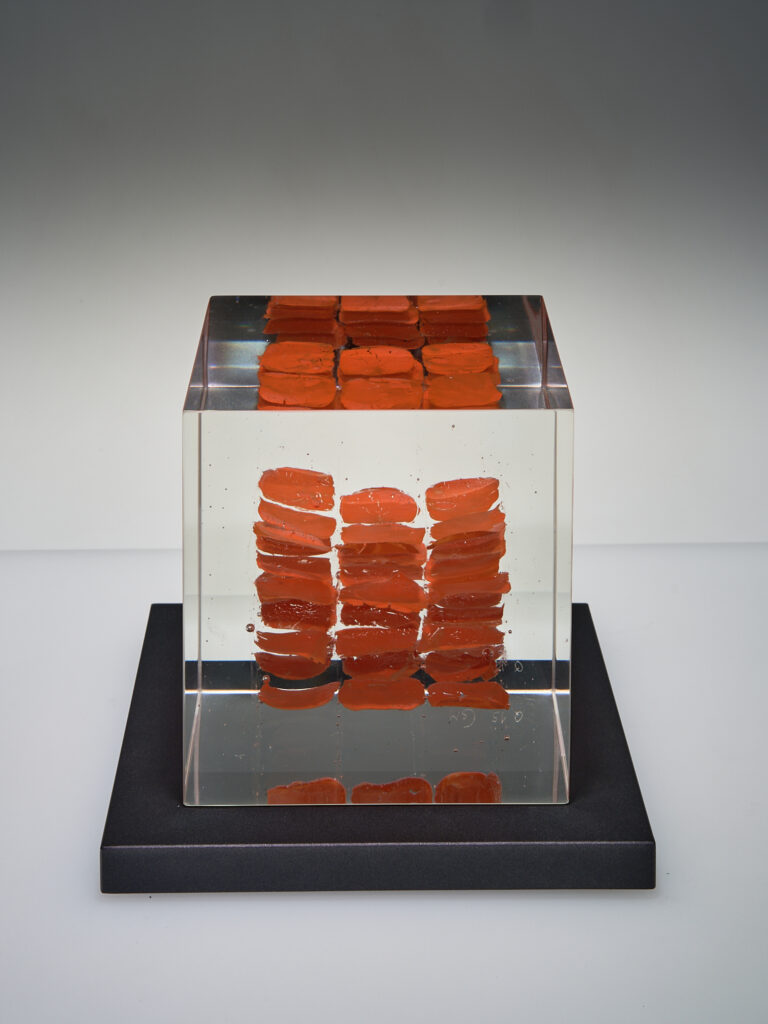 Glas Skulptur, Glas Art, Kunstglas, Original Kristall Kunstglas, Artglass, Glasobjekt, glass object, glass with light, glass sculptur