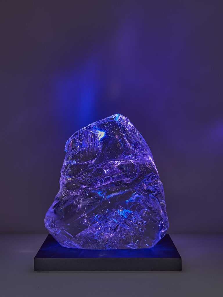 Glas Skulptur, Glas Art, Kunstglas, Original Kristall Kunstglas, Aus Glas Kunstglas, Artglass, Glasobjekt, glass object, glass with light, glass sculptur