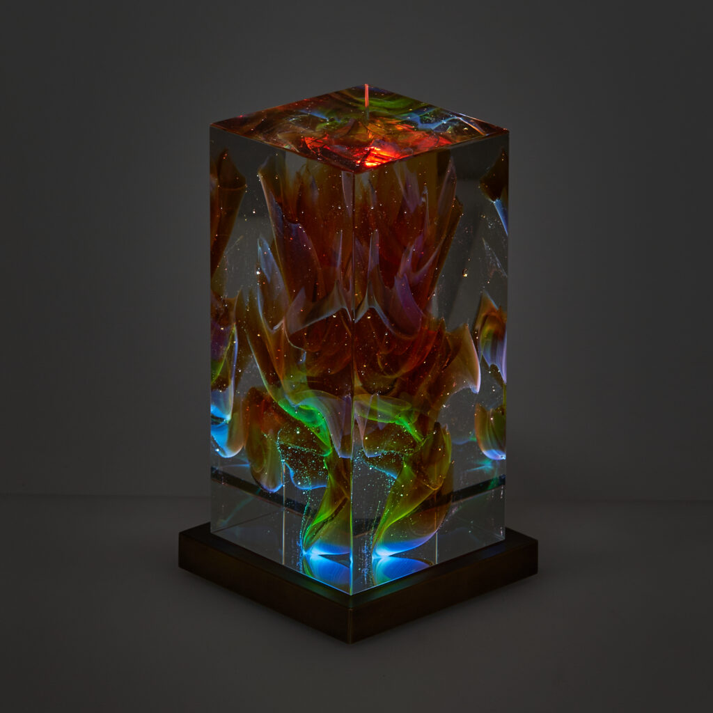 1.0 QH 25 – kiln-cast Czech optical glass with integrated LED lighting, Christian Schneider-Moll, Berlin-based artist
