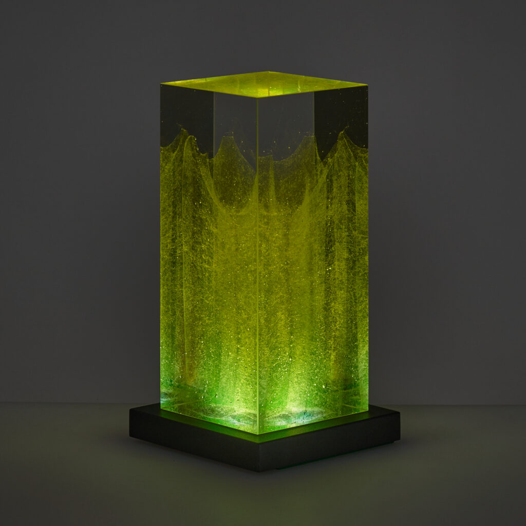 1.0 QH 32 – kiln-cast Czech optical glass with integrated LED lighting, Christian Schneider-Moll, Berlin-based artist