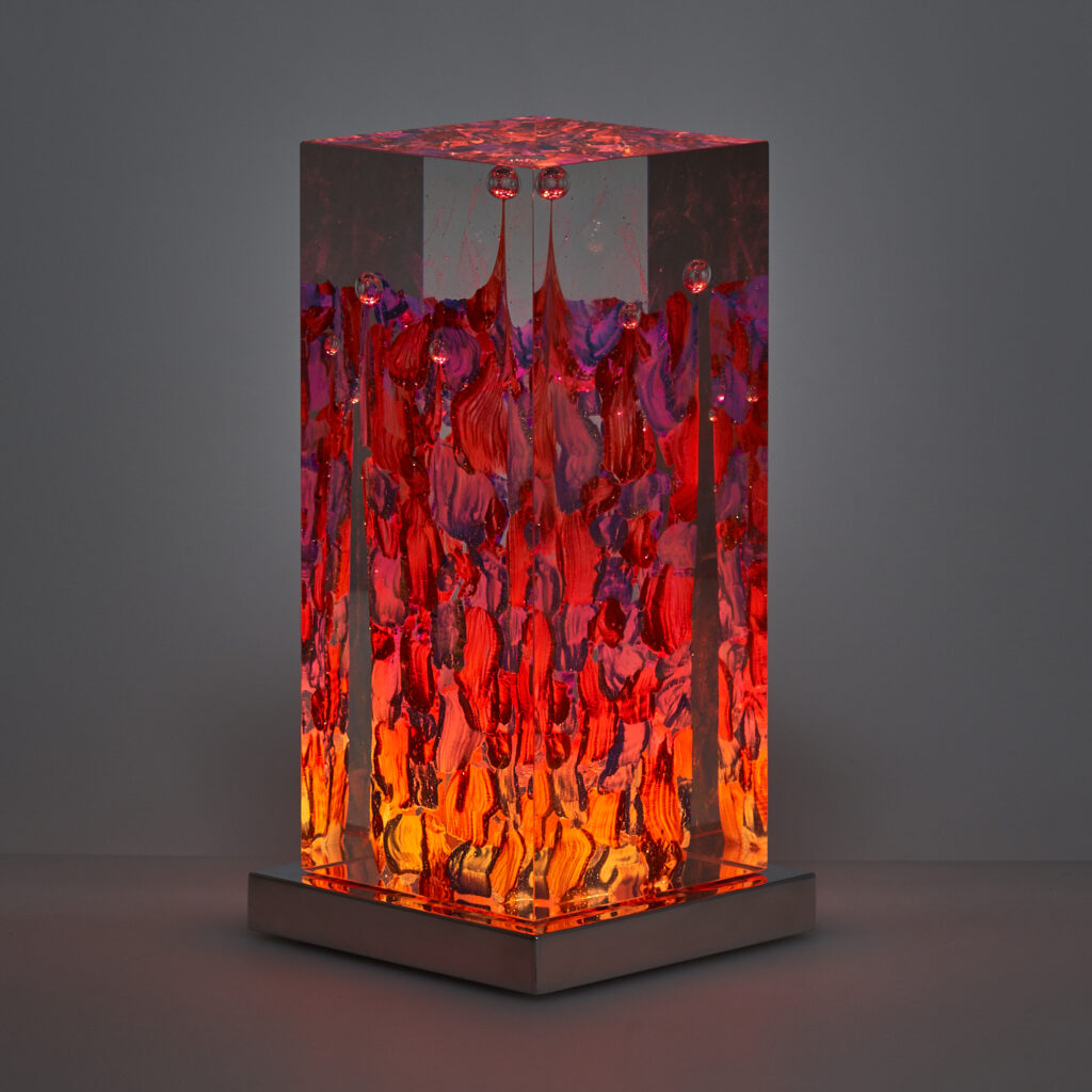 1.0 QH 4 – kiln-cast Czech optical glass with integrated LED lighting, Christian Schneider-Moll, Berlin-based artist