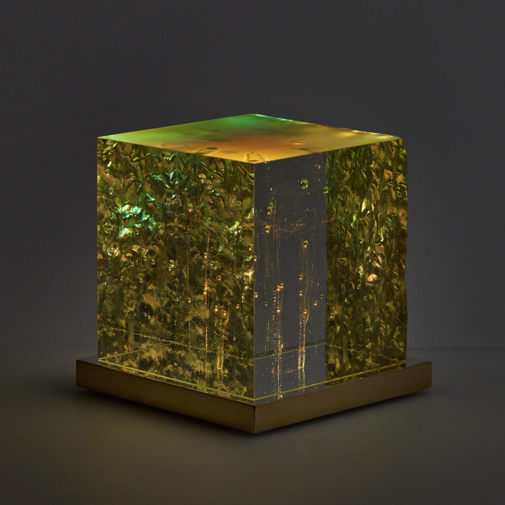 1.5 MT 1 – kiln-cast Czech optical glass with integrated LED lighting, Christian Schneider-Moll, Berlin-based artist
